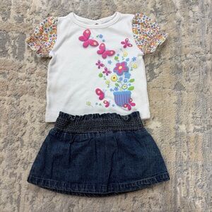 NWOT 2010 Fisher-Price Summer Shirt and Skort set 12 months